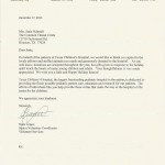Texas Childrens West Campus December letter